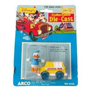 Donald Duck School Bus Arco Collectable Die Cast